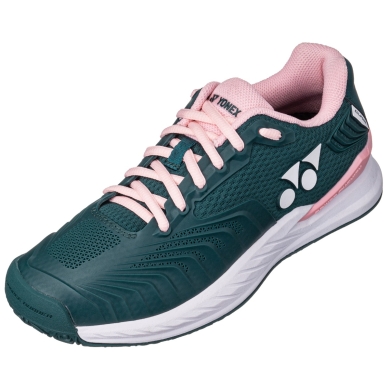 Yonex Tennis Shoes Power Cushion Eclipsion 4 Clay/Sand Court/Stability Blue-Green/Pink Women